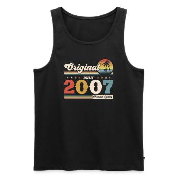 18. Geburtstag Geschenk Mann Original Mai 2007 - Männer Premium Bio Tank Top - Schwarz - Vorne - Michal (187cm)