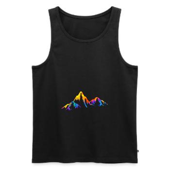 Mountain Mountains Alps Gift - Men's Premium Organic Tank Top - black - Front - Michal (187cm)