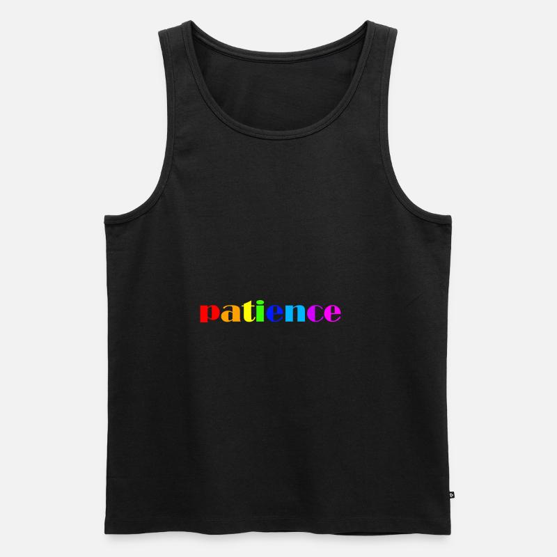 Patience - Männer Premium Bio Tank Top - Schwarz