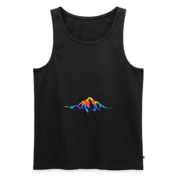 Mountain Mountains Alps Gift - Men's Premium Organic Tank Top - black - Front - Michal (187cm)