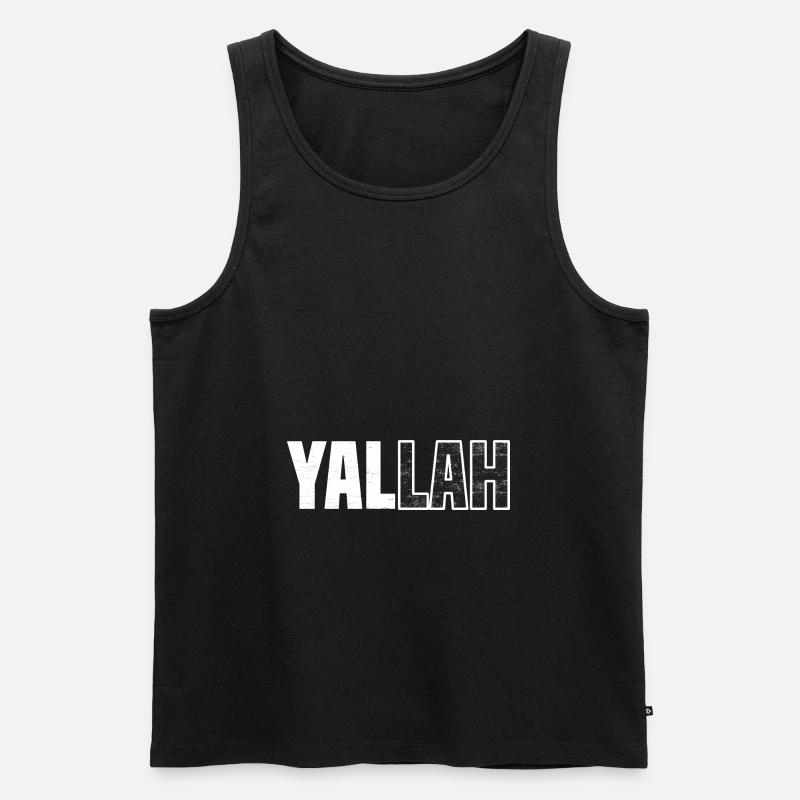 Yallah - Männer Premium Bio Tank Top - Schwarz