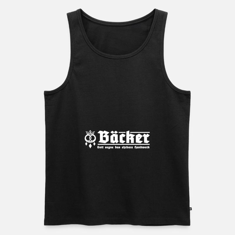 Bäcker Zunftzeichen Handwerk - Männer Premium Bio Tank Top - Schwarz