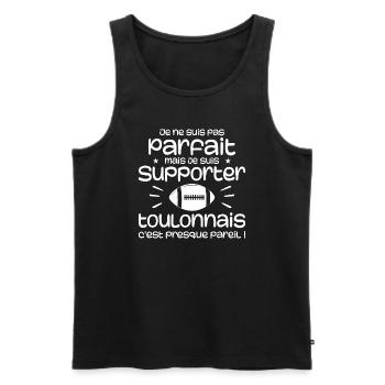 Toulon Parfait Rugby-Fan - Männer Premium Bio Tank Top - Schwarz - Vorne - Michal (187cm)