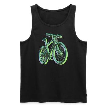 Bike Fahrrad Outdoor Fun Radsport Radtour Freiheit - Männer Premium Bio Tank Top - Schwarz - Vorne - Michal (187cm)