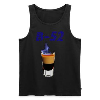 B52 - Men's Premium Organic Tank Top - black - Front - AI Model Male 178 light (178cm)