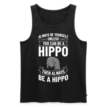Hippo Dwarf Hippo Hippo Hippo Africa - Men's Premium Organic Tank Top - black - Front - AI Model Male 178 light (178cm)