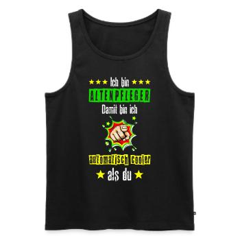 Altenpfleger Altenpflege Pfleger Beruf Altenheim - Männer Premium Bio Tank Top - Schwarz - Vorne - Michal (187cm)
