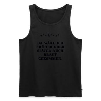 Mathe Mathematik lustige Geschenkidee Pythagoras - Männer Premium Bio Tank Top - Schwarz - Vorne - AI Model Male 178 light (178cm)