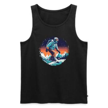Snowboard ou ski puis après-ski - Débardeur bio Premium Homme - noir - Devant - Michal (187cm)