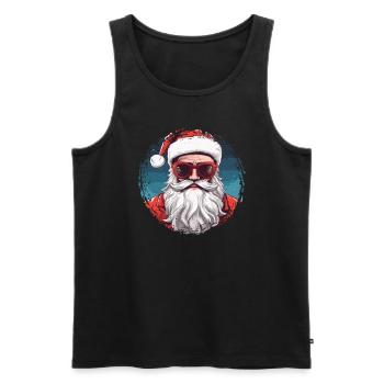 Merry Christmas - Men's Premium Organic Tank Top - black - Front - Michal (187cm)