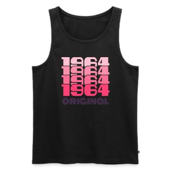 60. Geburtstag 2024 Feier best of Jahrgang 1964 - Männer Premium Bio Tank Top - Schwarz - Vorne - AI Model Male 178 light (178cm)