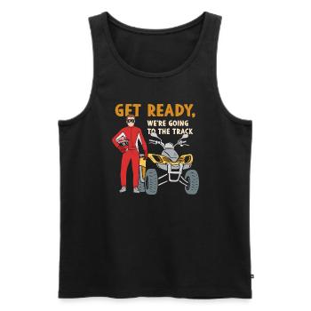 Get Ready ATV Design für Quad-Fahrer - Männer Premium Bio Tank Top - Schwarz - Vorne - Michal (187cm)