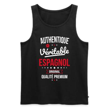 Authentique et véritable Espagnol - Original - Débardeur bio Premium Homme - noir - Devant - Michal (187cm)