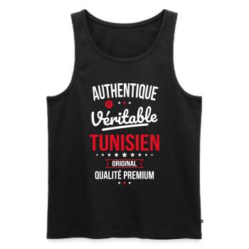 Authentique et véritable Tunisien - Original - Débardeur bio Premium Homme - noir - Devant - Michal (187cm)