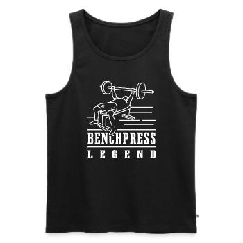 Banc d'entraînement Benchpress Lifting Gym - Débardeur bio Premium Homme - noir - Devant - Michal (187cm)