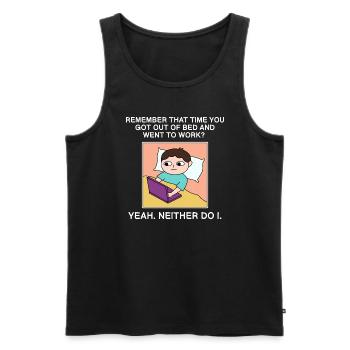 Work out of bed design for proud Pinoys - Men's Premium Organic Tank Top - black - Front - AI Model Male 178 light (178cm)