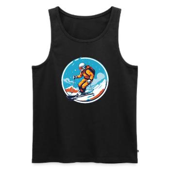 Snowboard ou ski puis après-ski - Débardeur bio Premium Homme - noir - Devant - Michal (187cm)