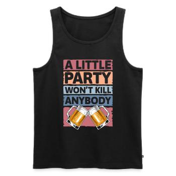 Feiern Alkohol Trinken Mädelsabend - Männer Premium Bio Tank Top - Schwarz - Vorne - AI Model Male 178 light (178cm)