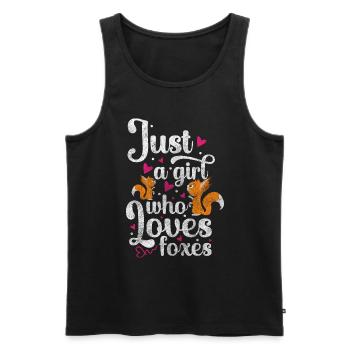 Fox Cunning Wisdom Wilderness - Men's Premium Organic Tank Top - black - Front - AI Model Male 178 light (178cm)
