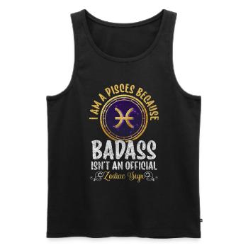 Tierkreiszeichen Neptun Sternbild Planet - Männer Premium Bio Tank Top - Schwarz - Vorne - Michal (187cm)