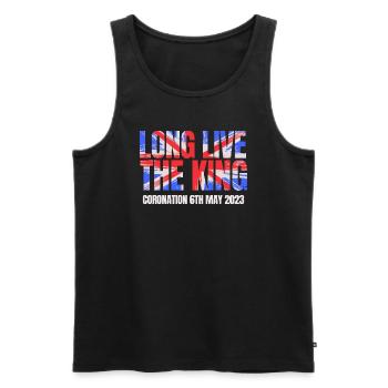 Britischer König Krönung Charles England Flagge - Männer Premium Bio Tank Top - Schwarz - Vorne - Michal (187cm)