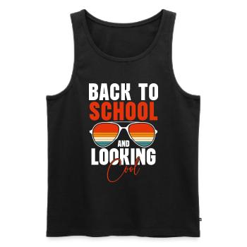 Student Zukunft Hochschule BWL - Männer Premium Bio Tank Top - Schwarz - Vorne - AI Model Male 178 light (178cm)