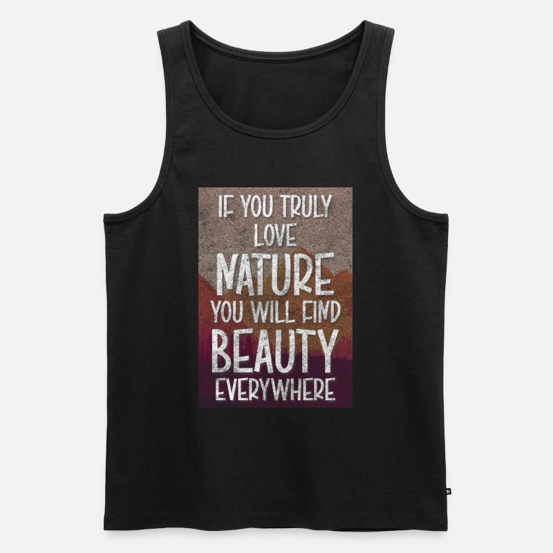 Wald Camping Tiere - Männer Premium Bio Tank Top - Schwarz