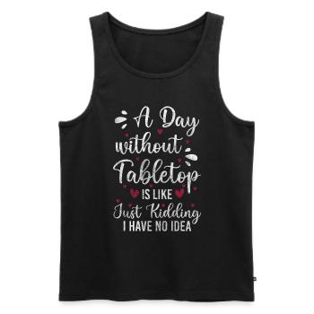 Board Game Game Board - Men's Premium Organic Tank Top - black - Front - AI Model Male 178 light (178cm)