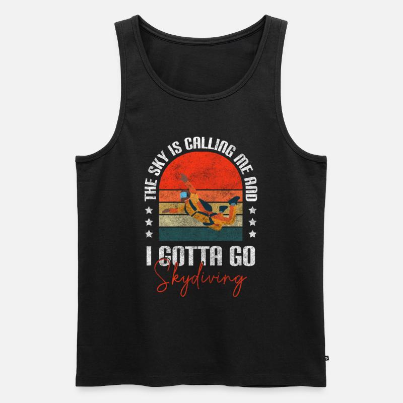 Fallschirmspringer Sprung Base Jump - Männer Premium Bio Tank Top - Schwarz