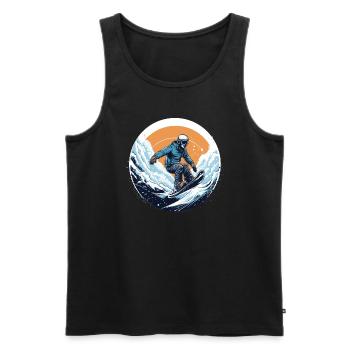 Snowboard ou ski puis après-ski - Débardeur bio Premium Homme - noir - Devant - Michal (187cm)