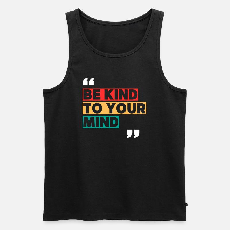 Be kind - Männer Premium Bio Tank Top - Schwarz