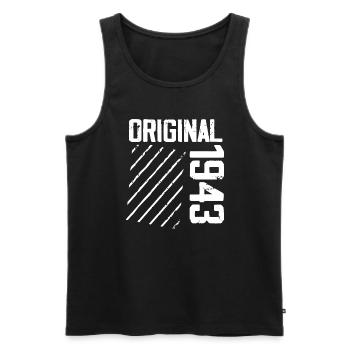 Original 1943 81st Birthday Retro Gift - Men's Premium Organic Tank Top - black - Front - Michal (187cm)