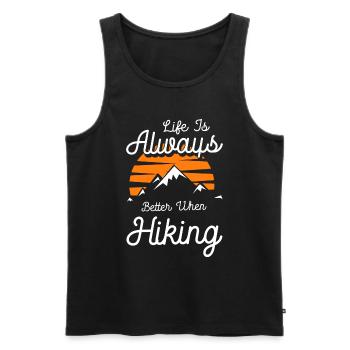 Klettern Gipfel Hobby Abenteuer - Männer Premium Bio Tank Top - Schwarz - Vorne - Michal (187cm)