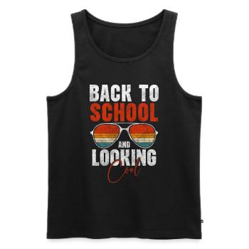 Student University Money Lecturer - Men's Premium Organic Tank Top - black - Front - Michal (187cm)