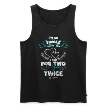 Relationship Speed Dating Date Flirting - Men's Premium Organic Tank Top - black - Front - AI Model Male 178 light (178cm)