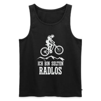 Rarement vélo sans roues vélo de montagne vélo de route vélo - Débardeur bio Premium Homme - noir - Devant - Michal (187cm)