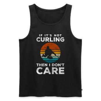 Patinoire des joueurs de curling - Débardeur bio Premium Homme - noir - Devant - Michal (187cm)