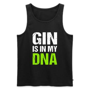 Le gin est dans mon ADN Toast Gin - Débardeur bio Premium Homme - noir - Devant - Michal (187cm)