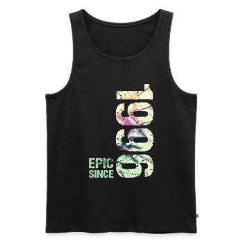 Epic Since 1996 Year Anniversary - Men's Premium Organic Tank Top - black - Front - Michal (187cm)