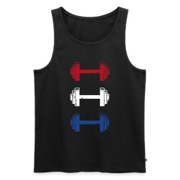 Gewichtheben Fitness Niederlande Kraftsport - Männer Premium Bio Tank Top - Schwarz - Vorne - Michal (187cm)