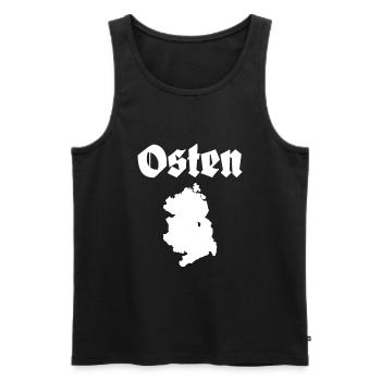Osten DDR Ostdeutschland Karte - Männer Premium Bio Tank Top - Schwarz - Vorne - AI Model Male 178 light (178cm)