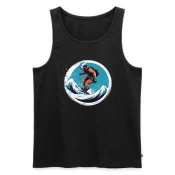 Snowboard ou ski puis après-ski - Débardeur bio Premium Homme - noir - Devant - Michal (187cm)