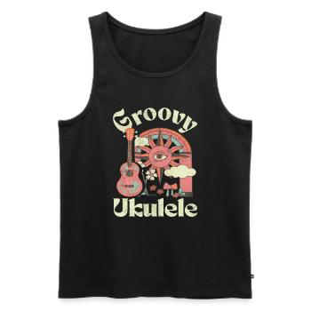 Groovy Ukulele - Männer Premium Bio Tank Top - Schwarz - Vorne - Michal (187cm)