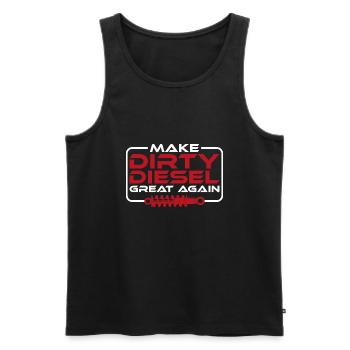Make Dirty Diesel Great Again - Männer Premium Bio Tank Top - Schwarz - Vorne - Michal (187cm)