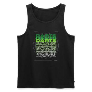 180 17 - Männer Premium Bio Tank Top - Schwarz - Vorne - Michal (187cm)