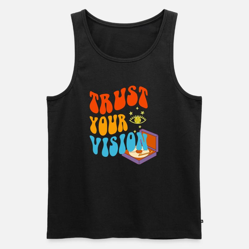 Trust Your Vision Turntable - Männer Premium Bio Tank Top - Schwarz