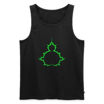 Mandelbrot Fractal Pattern - Men's Premium Organic Tank Top - black - Front - AI Model Male 178 light (178cm)