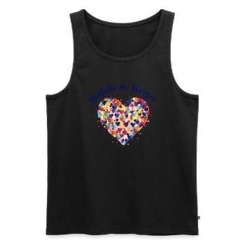 Köln Karneval Alaaf Jeck Party Konfetti Herz - Männer Premium Bio Tank Top - Schwarz - Vorne - Michal (187cm)