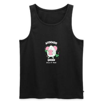 Avocado Queen – Frauentag - Männer Premium Bio Tank Top - Schwarz - Vorne - AI Model Male 178 light (178cm)