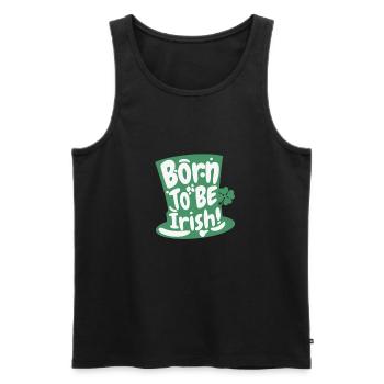 Born to be Irish: Proud of My Roots - Männer Premium Bio Tank Top - Schwarz - Vorne - Michal (187cm)